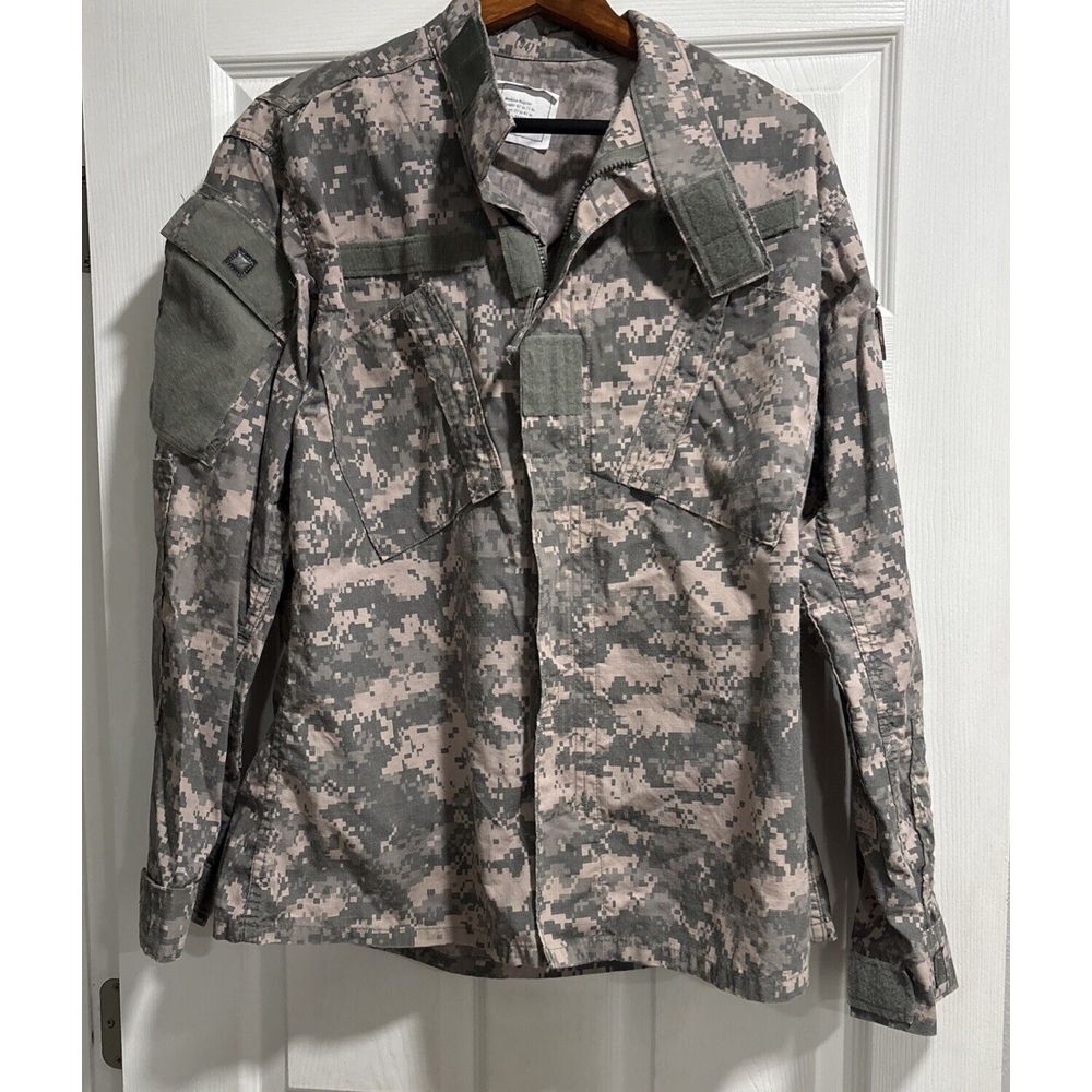 US Military ACU 'Digi' Pattern Camouflage Size‎ Med Combat Coat Shirt Jacket